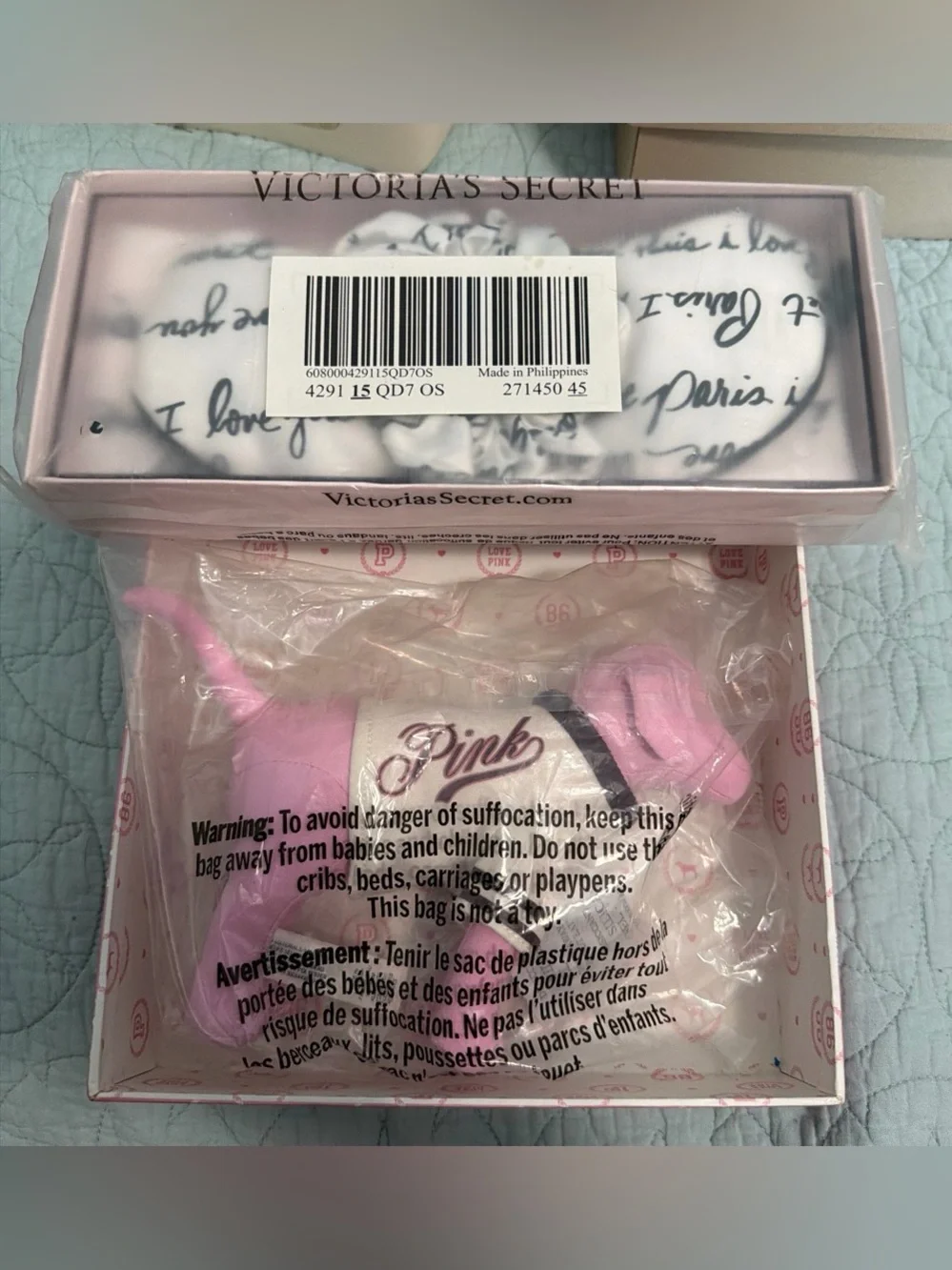 Victorias Secret white pillowcase